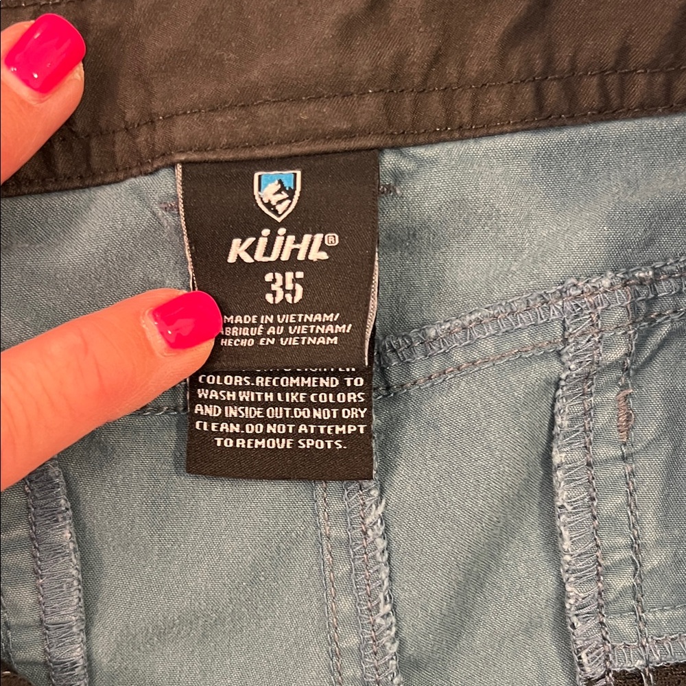 Kuhl Men's Teal Cargo Shorts - Picture 4 of 12